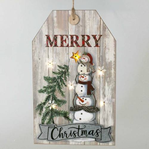 Product LED mural snowman &quot;Merry Christmas&quot; 23 × 38.5cm For battery