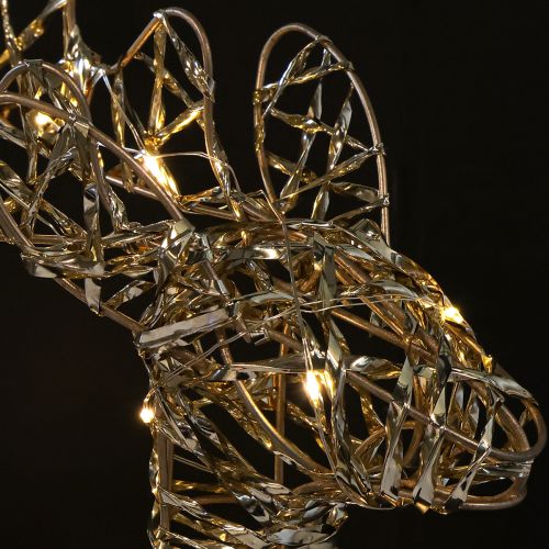 Product LED Reindeer Metal Christmas Decoration Indoor Golden H40cm