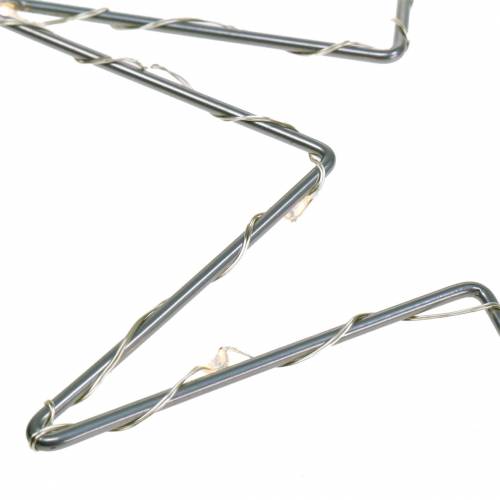 Floristik24 LED star in a decorative ring to hang in silver metal Ø30cm