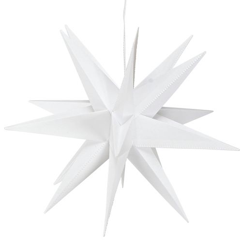 Floristik24 LED Star 3D White Timer Battery Outdoor Ø30cm H74cm