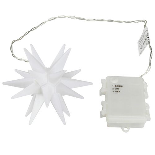 Floristik24 LED star outdoor white illuminated star battery Ø12cm H66cm