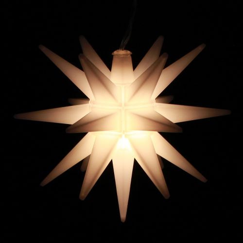 Floristik24 LED star outdoor white illuminated star battery Ø12cm H66cm