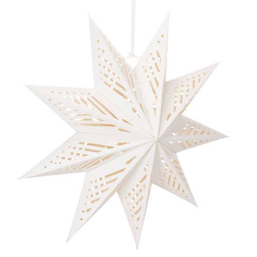 LED Hanging Paper Star Decoration, Warm White, 38cm, Indoor Use buy online | Floristik24.co.uk