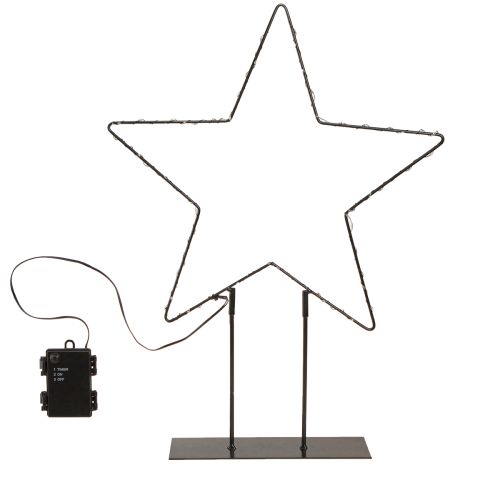 Product LED star standing metal 100 Micro LED warm white Ø37cm