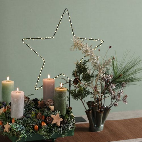 Floristik24 LED star standing metal 100 Micro LED warm white Ø37cm