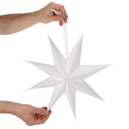 LED Star Decoration with Timer, Warm White, 38cm for Indoor and Covered Outdoor Use | Floristik24.co.uk