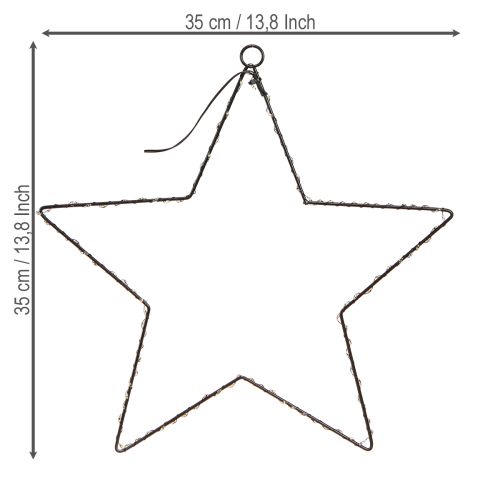 Product LED star for hanging metal 110L warm white inside Ø35cm