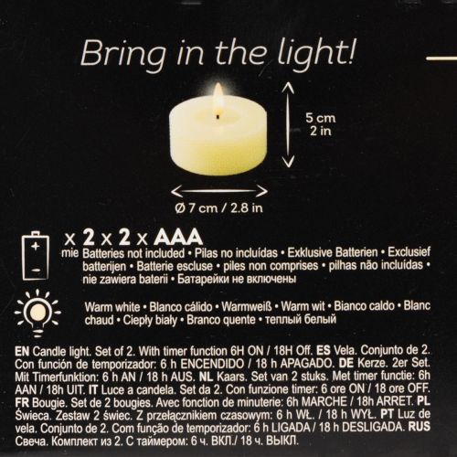 LED Tealight Set of 2 with