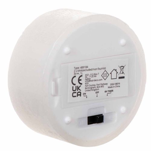 LED XL Tealight White Real Wax