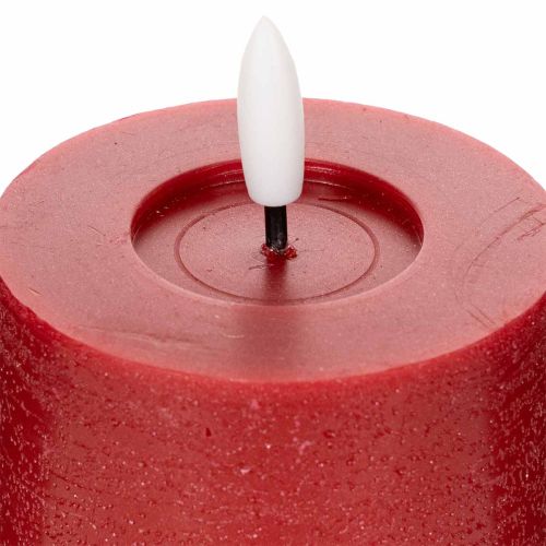 LED pillar candle made of real