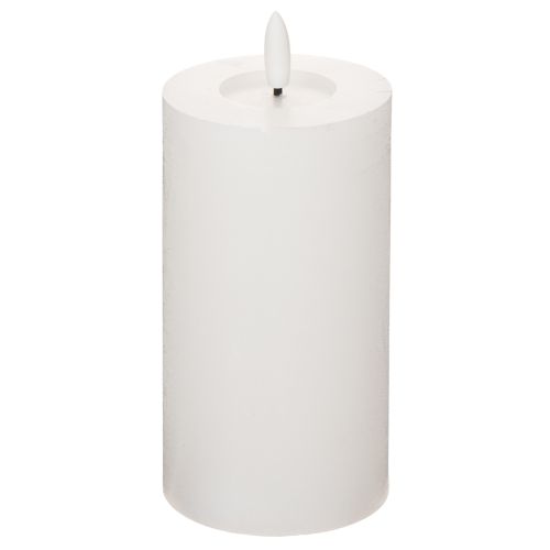 LED pillar candle, flickering, with timer, Ø7cm, 16cm | Floristik24.co.uk
