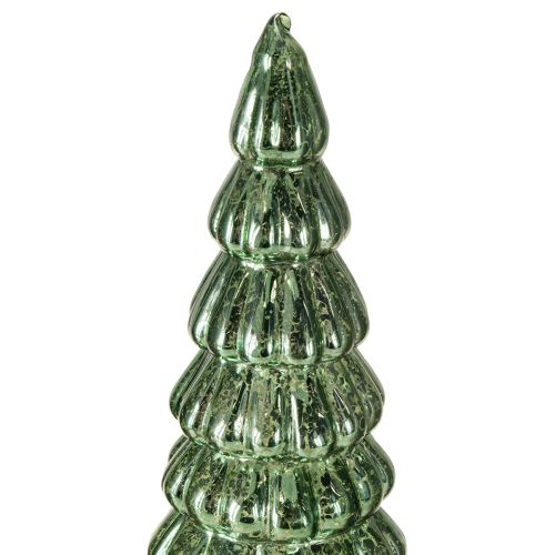 Floristik24 LED Christmas tree rotating green silver H34cm 2 pcs