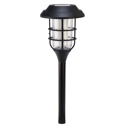 LED Torch Solar Garden Torch Black Warm White H42cm