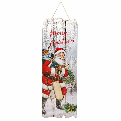 Floristik24 LED mural Santa Claus &quot;Merry Christmas&quot; 21 × 60cm For battery