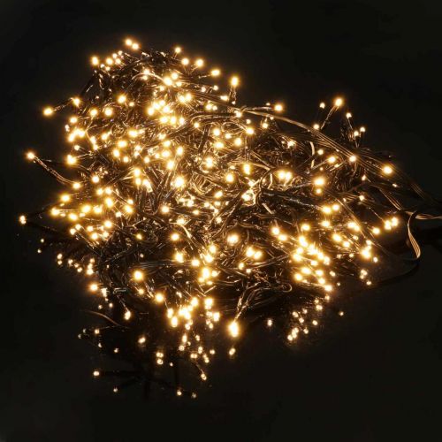 Product Light cascade with snow effect, winter decoration Advent, LED lights 6 strands warm white 480 L60/80/100cm