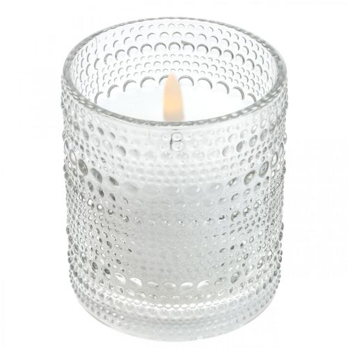 Floristik24 LED candle wax pillar candle LED lantern Ø8.5cm H10cm