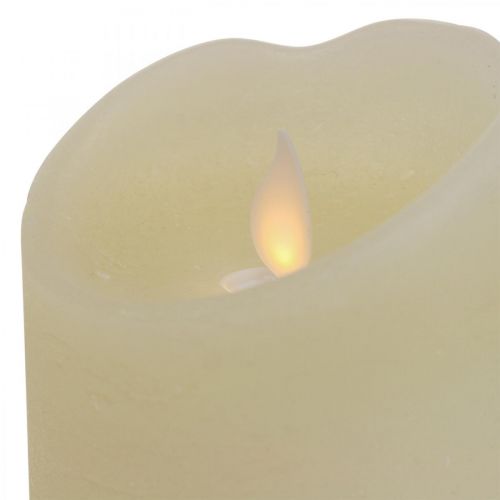Floristik24 LED candle wax pillar candle warm white Ø7.5cm H10cm