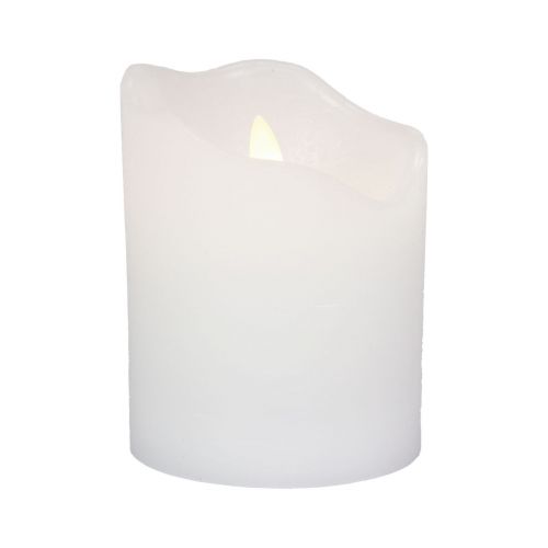 Floristik24 LED candle with timer real wax pillar candle Ø7cm H9cm