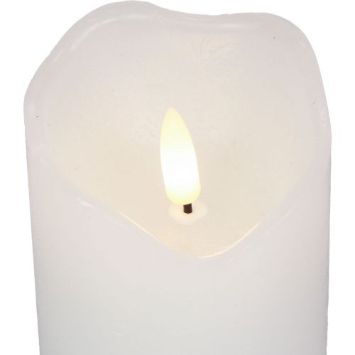 Product LED candle with timer real wax pillar candle Ø7cm H9cm