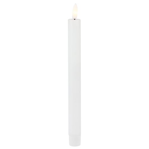 Product LED candles with timer, taper candles, real wax, white, 25 cm, 2 pieces