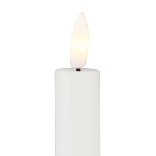 Product LED candles with timer, taper candles, real wax, white, 25 cm, 2 pieces