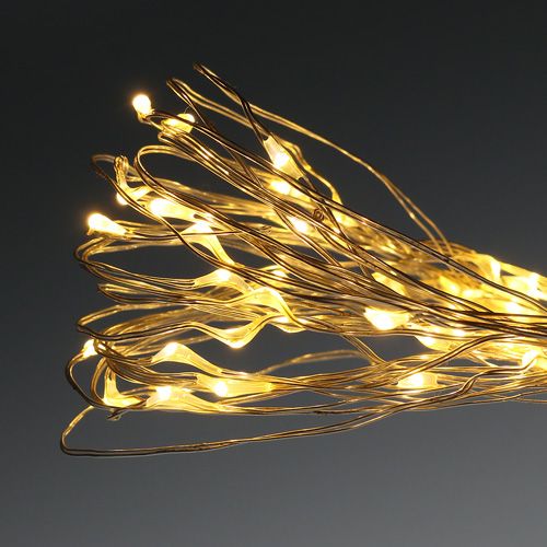 Floristik24 LED light chain 40 for battery warm white