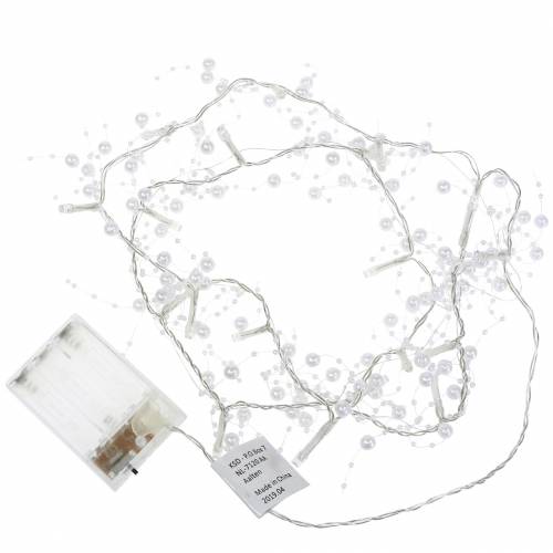 Floristik24 LED light chain pearl garland white warm white L120cm