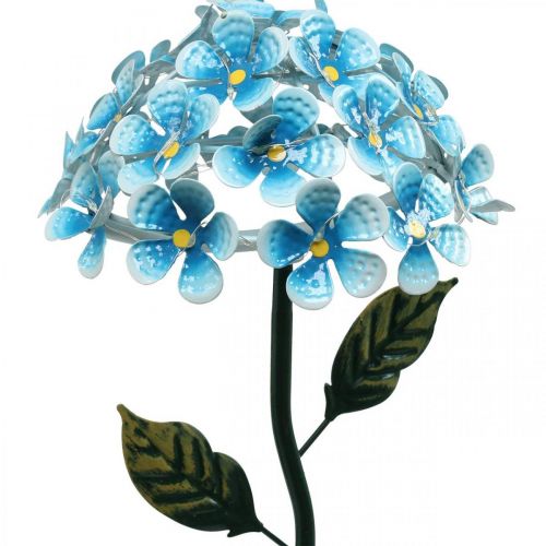 Floristik24 LED chrysanthemum, luminous decoration for the garden, metal decoration blue L55cm Ø15cm