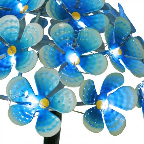 Floristik24 LED chrysanthemum, luminous decoration for the garden, metal decoration blue L55cm Ø15cm