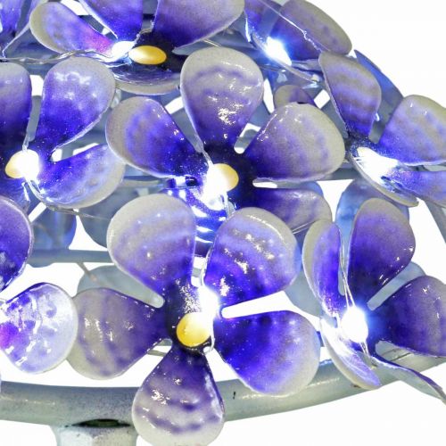 Product Luminous chrysanthemum, metal decoration for the garden, solar decoration with LEDs purple L55cm Ø15cm
