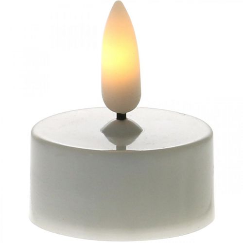 Floristik24 Warm White LED Tea Lights Flame Effect LED Lights Artificial Candles Ø3.6cm Set of 6