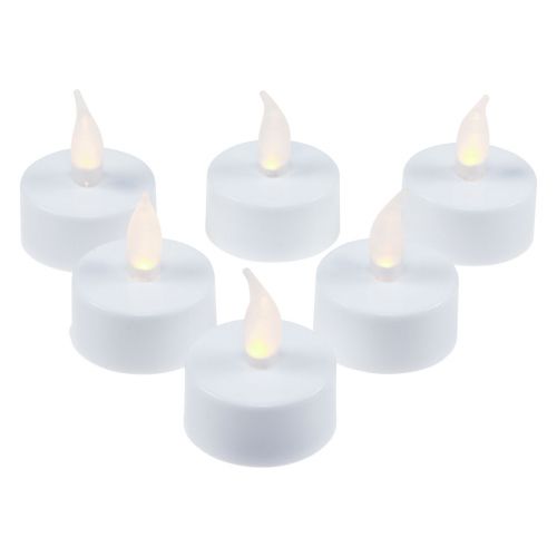 Floristik24 LED tea lights tea candles with remote control Ø3.5cm 6pcs