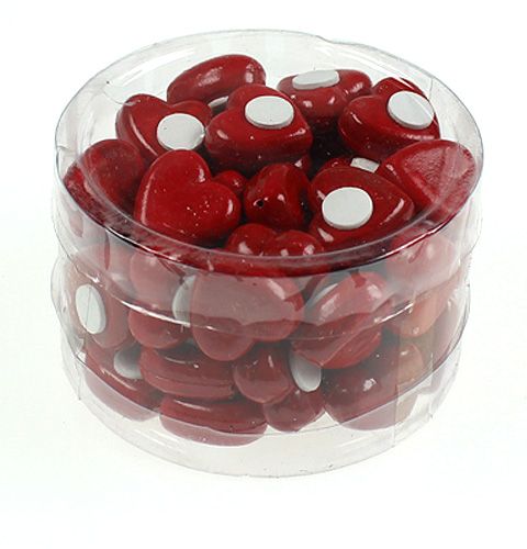 Floristik24 Heart for sticking 2cm red 50pcs