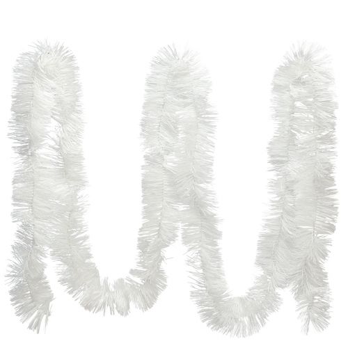 Product Tinsel garland in bright white tree decoration 270cm
