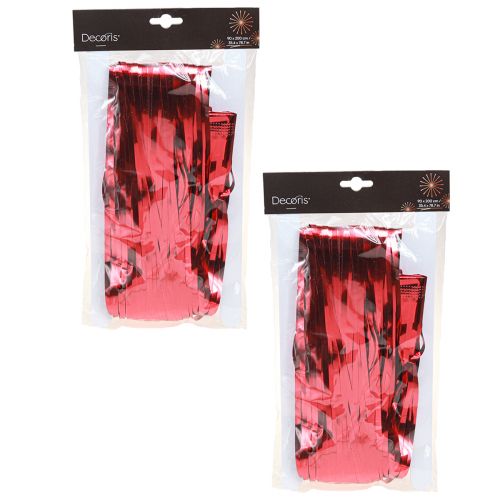 Product Tinsel Red Tinsel Curtain Door Decoration Curtain 90×200cm 2pcs