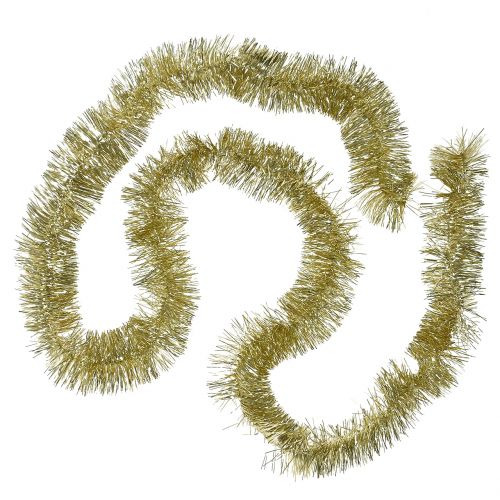 Floristik24 Tinsel garland light gold 200cm