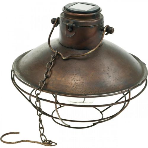 Floristik24 LED hanging lamp, rustic pendant lamp, solar powered Ø24.5cm H24cm