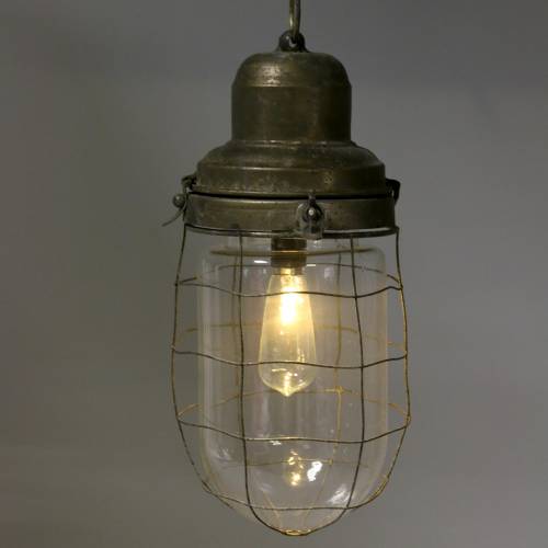 Floristik24 Deco lamp ship lamp with chain for hanging LED Ø13.5cm H29.5cm