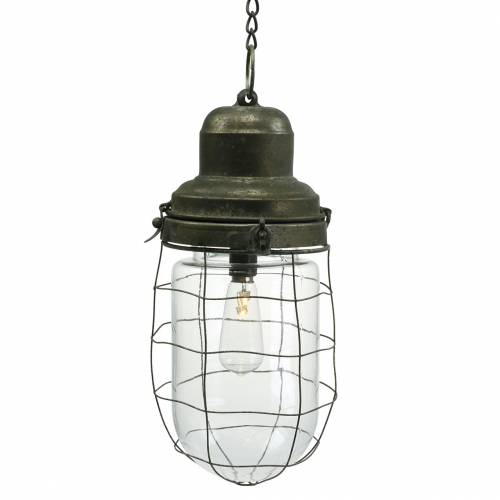 Floristik24 Deco lamp ship lamp with chain for hanging LED Ø13.5cm H29.5cm