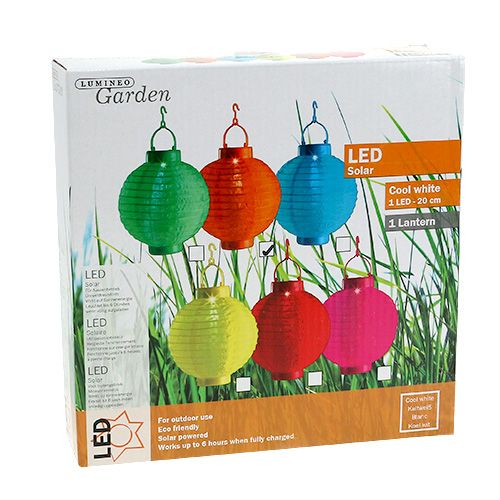 Lampion LED with solar 20cm orange | Floristik24.co.uk