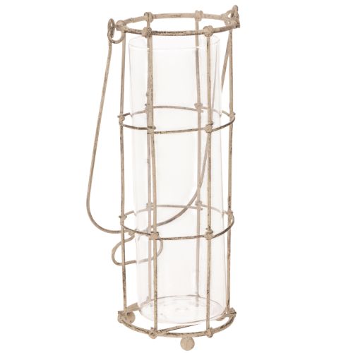 Lantern garden, metal lantern Ø8.5cm H23/18.5/14.5cm set of 3 | Floristik24.co.uk