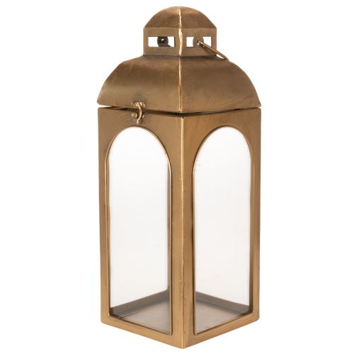 Lantern metal glass metal brass look H50cm set of 2 | Floristik24.co.uk
