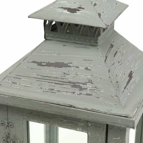 Floristik24 Lantern wood gray H32cm Table lantern for decoration