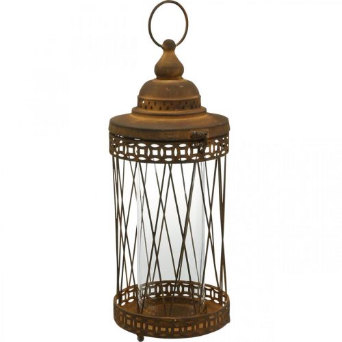 Product Lantern in rust look hurricane vintage retro Ø17.5cm H43cm