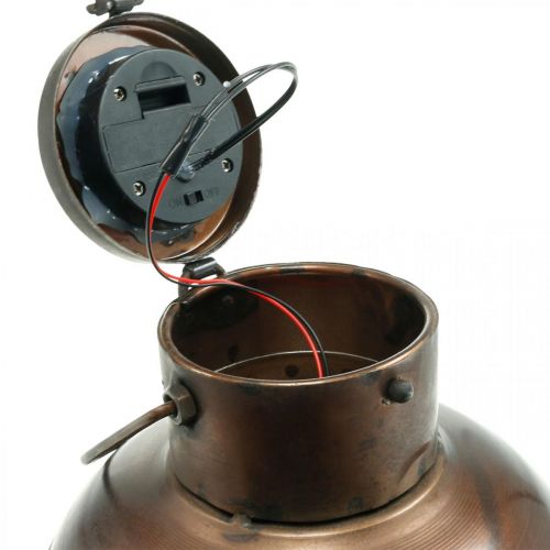 Floristik24 Solar lantern, LED hanging lamp industrial look Ø16cm H32cm