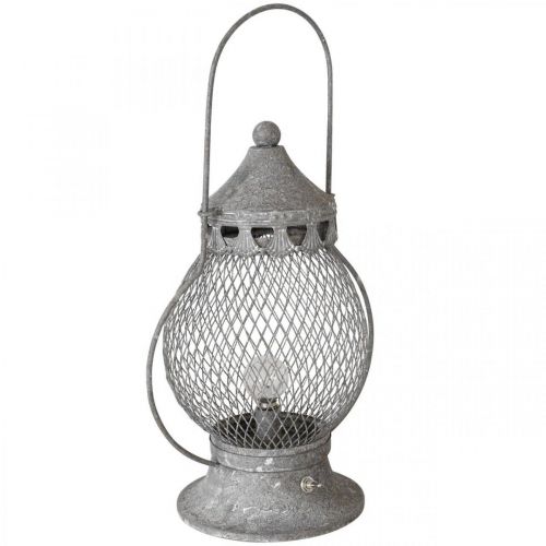 Metal lantern, LED lamp, Shabby Chic Ø16cm H33.5cm