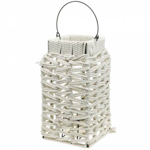 Floristik24 Hanging lantern, summer decoration, lantern, macramé H35.5cm W19cm