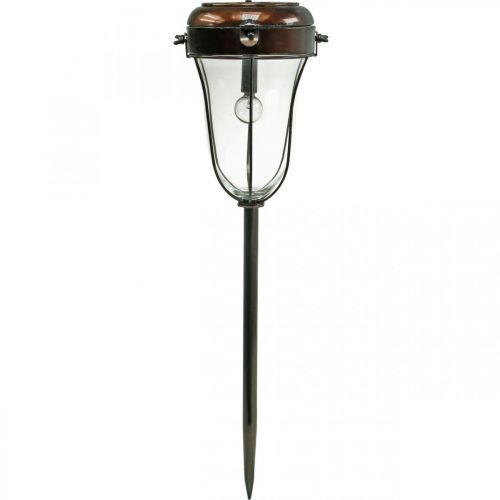 Solar lantern to plug in, LED rod light Ø13.5cm L58cm H21cm