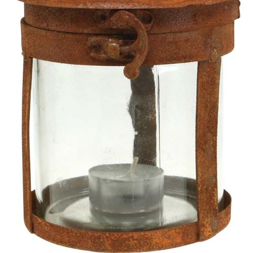 Floristik24 Metal lantern with patina, summer decoration, lantern made of metal rust H18cm Ø10cm