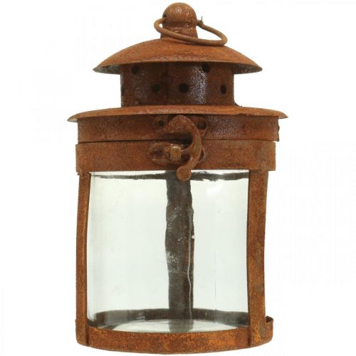 Product Metal lantern with patina, summer decoration, lantern made of metal rust H18cm Ø10cm
